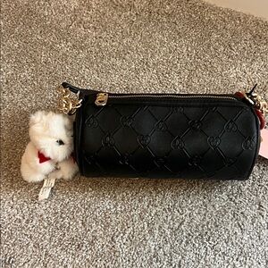 “Juicy Couture Y2K Style Black Shoulder Bag NWT Gold Chain”